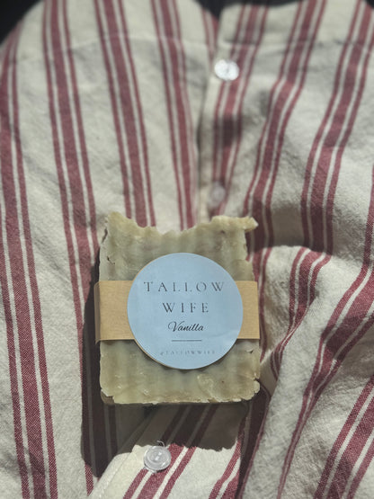 Tallow Shave Soap Bar (Vanilla)