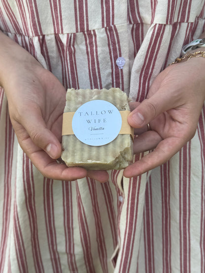 Tallow Shave Soap Bar (Vanilla)